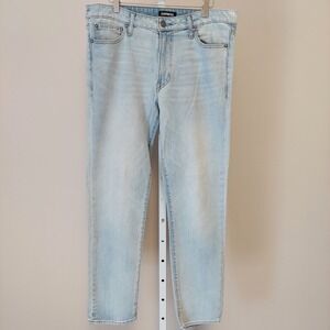 Express Conscious Edit Mens Light Wash Stretch Denim Jeans 34x32 Measures 36x30